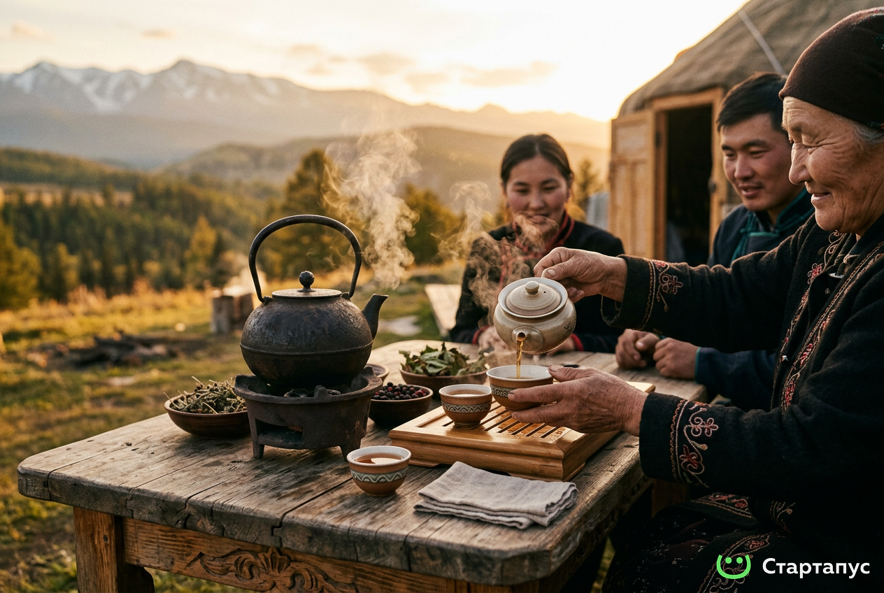 Чайная на Алтае